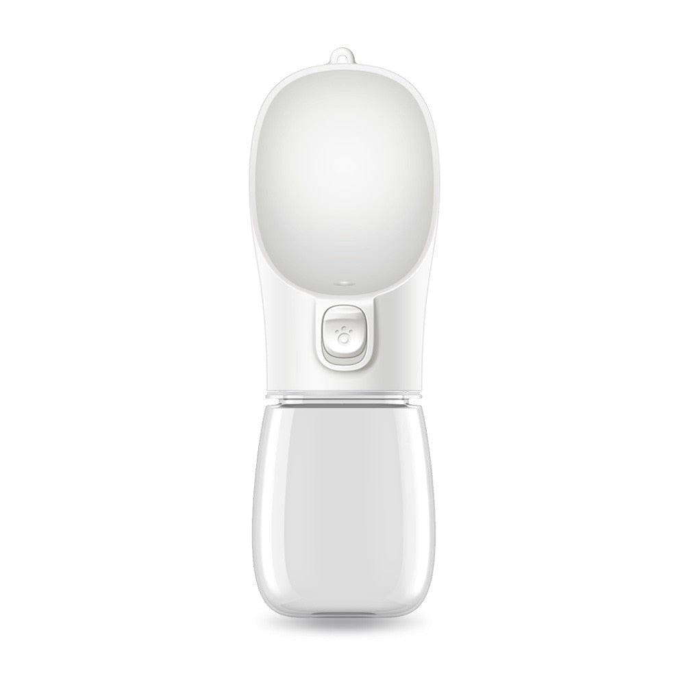 The Dogz Pawz White 350ml Portable Water Bottle / Bowl