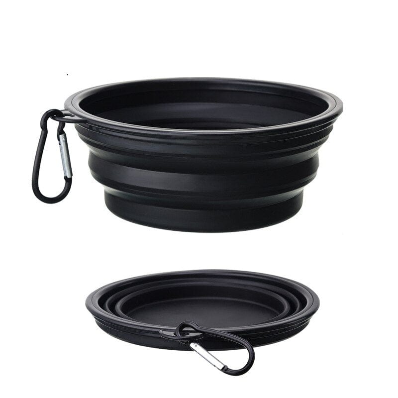 The Dogz Pawz Black / 350ml Collapsible Silicone Bowl