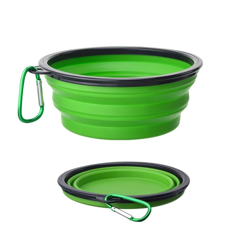 The Dogz Pawz Green / 350ml Collapsible Silicone Bowl