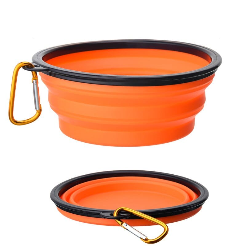 The Dogz Pawz Orange / 350ml Collapsible Silicone Bowl