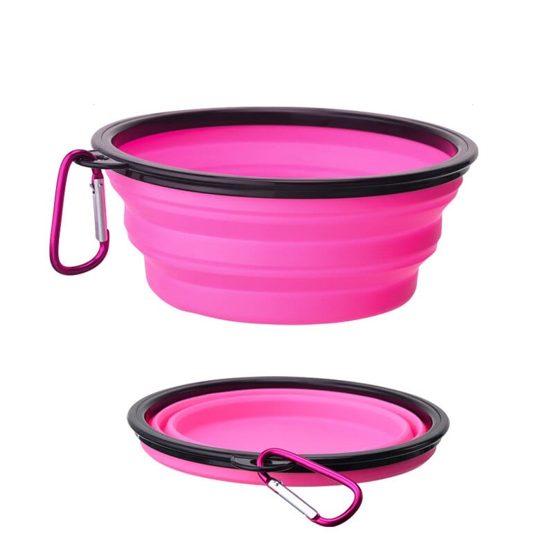 The Dogz Pawz Pink / 350ml Collapsible Silicone Bowl