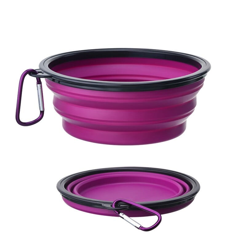 The Dogz Pawz Purple / 350ml Collapsible Silicone Bowl