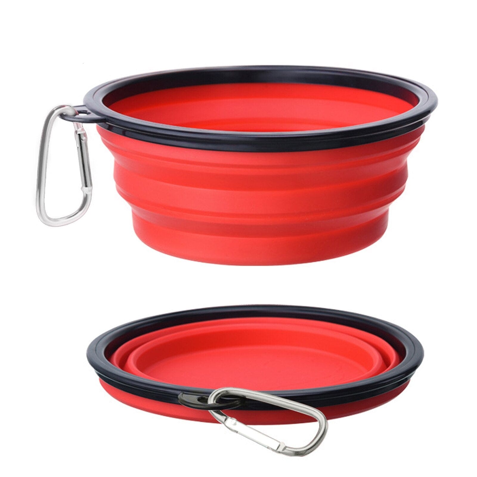 The Dogz Pawz Red / 350ml Collapsible Silicone Bowl