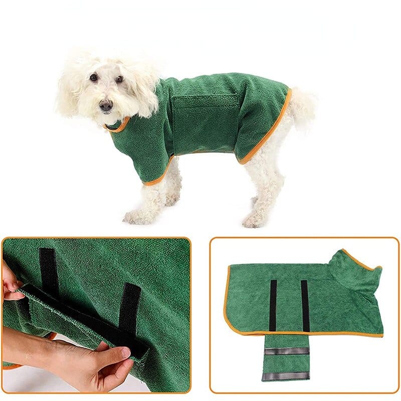 The Dogz Pawz Super Absorbent Dog Bath Robe