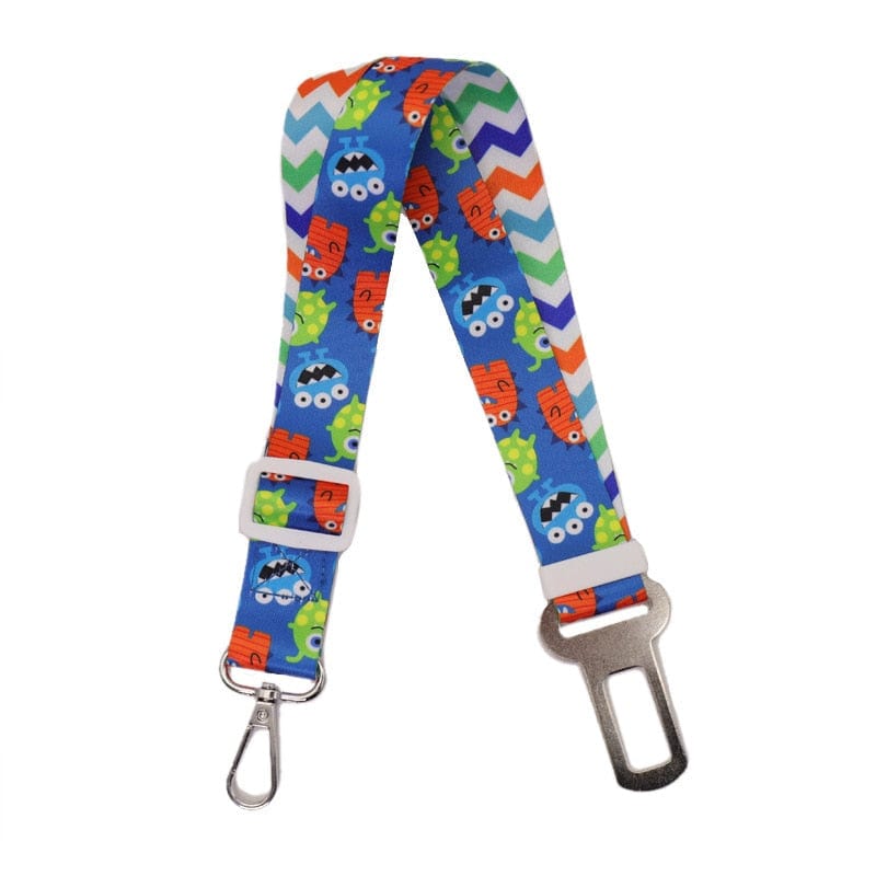 The Dogz Pawz White Adjustable Dog Car Seat Belt